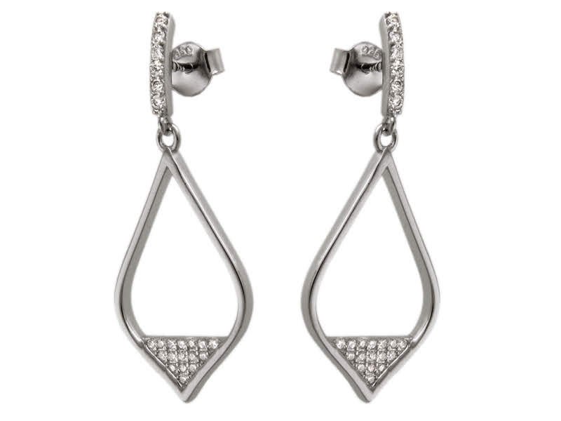 KOLCZYKI SREBRNE WISZĄCE ŁEZKI K2582 - 3,6g.