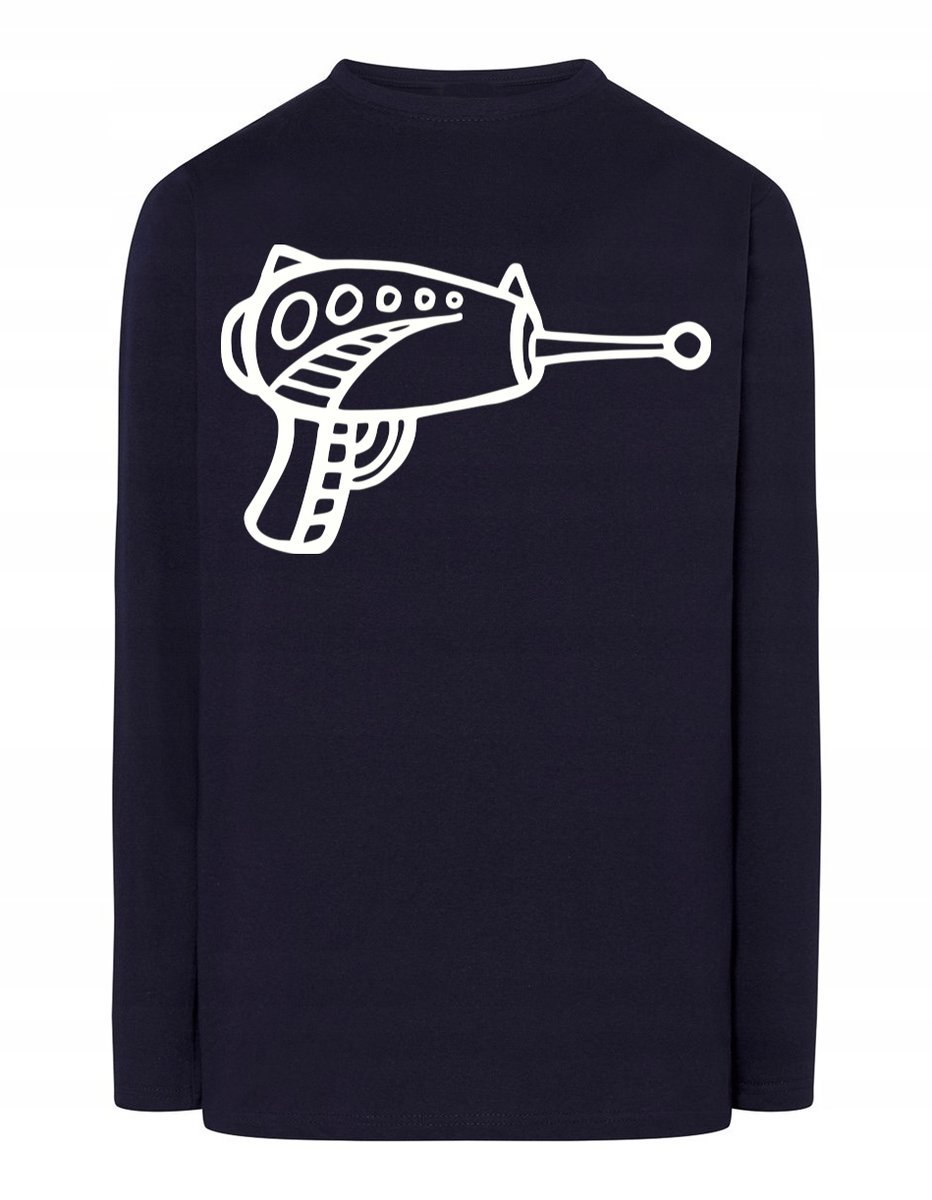 Longsleeve męski fajny nadruk BROŃ BLASTER r.L