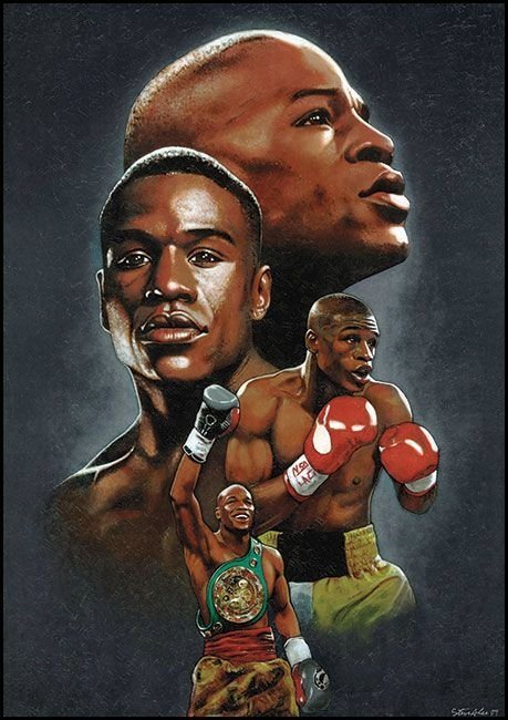 PODKŁADKA POD MYSZ Nadruk 22x18 cm Floyd Mayweather Jr. Boxer Boks Prezent