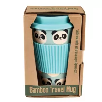 Rex London Kubek bambusowy podróżny 400 ml, Panda Miko, Rex London - Kubki dla dzieci - miniaturka - grafika 1