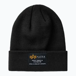 Czapka Alpha Industries Crew black - Czapki damskie - miniaturka - grafika 1