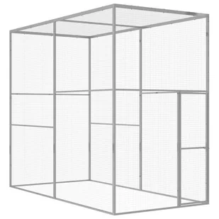 VidaXL Klatka dla kota, 3 x 1,5 x 2,5 m, stal galwanizowana 146360 VidaXL - Pozostałe akcesoria dla kotów - miniaturka - grafika 1