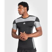 Kimona, stroje i obuwie - Venum Rashguard Krótki Rękaw Short Sleeve Tempest Black/Grey - miniaturka - grafika 1