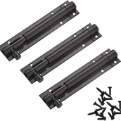 Zawiasy, okucia i inne akcesoria - Zestaw 3 śrub do zamka drzwi 4 cale (100 mm) ze stali nierdzewnej Zamek do drzwi Rygiel do drzwi Zamek do drzwi Nie - miniaturka - grafika 1