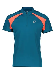 Asics Koszulka funkcyjna w kolorze koralowo-morskim - Koszulki sportowe męskie - miniaturka - grafika 1