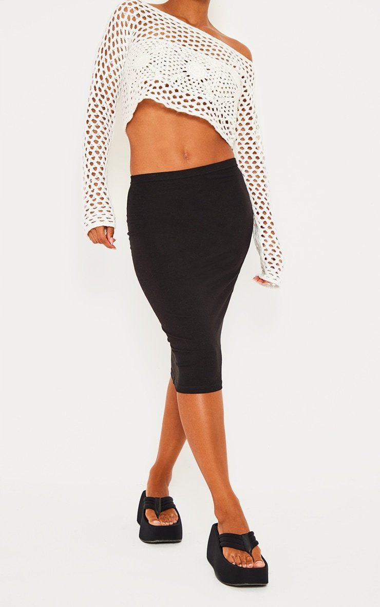 PRETTYLITTLETHING SPÓDNICA OŁÓWKOWA MIDI 34 EKK