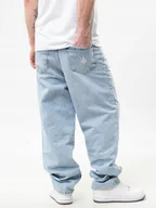 Spodnie męskie - SPODNIE JEANSOWE BAGGY Z Uszkodzeniami Męskie Niebieskie Jigga Wear M - miniaturka - grafika 1