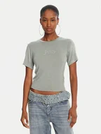 Koszulki i topy damskie - Juicy Couture T-Shirt Sheer JCWCT225301 Zielony Slim Fit - miniaturka - grafika 1