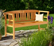 Ławki ogrodowe - Ławka ogrodowa Rose Drewno eukaliptus FSC® 158x43x82cm - miniaturka - grafika 1