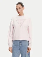 Bluzy damskie - Guess Bluza W5GQ12 KBKM0 Różowy Regular Fit - miniaturka - grafika 1