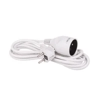 Przedłużacze i rozgałęźniki - Przedłużacz 1 gniazdo 3 m biały - miniaturka - grafika 1