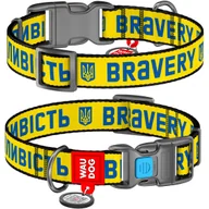 Obroże dla psów - Obroża dla psa nylonowa WAUDOG Nylon z paszportem QR, rysunek "Odwaga", rozmiar L, 33-49 cm, 25 mm - miniaturka - grafika 1