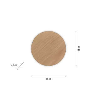 Paul Neuhaus Kinkiet LED na baterię Puntua Ø 18 cm o wyglądzie drewna - Lampy ścienne - miniaturka - grafika 2
