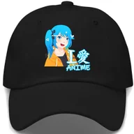 Czapki i chusty sportowe męskie - Czapka Z Daszkiem Dziecięca I LOVE ANIME Czarny Na Lato Różne Wzory - miniaturka - grafika 1
