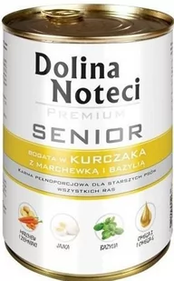Dolina Noteci PREMIUM Senior Kurczak z marchewką i bazylią 6 x 400g - Mokra karma dla psów - miniaturka - grafika 1