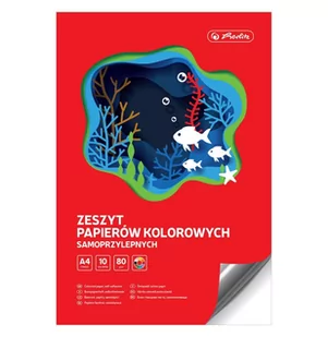 Herlitz Zeszyt Papierów Kolorowych Samoprzylepnych A4 9583709 - Zeszyty szkolne - miniaturka - grafika 1