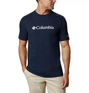 Koszulki męskie - Columbia Columbia Męska Csc Basic Logo z krótkim rękawem CSC Basic Logo Koszulka z krótkim rękawem Collegiate Navy, White L 1680053 - grafika 1