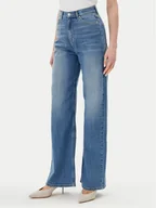 Spodnie damskie - ViCOLO Jeansy DD5076 Niebieski Wide Leg - miniaturka - grafika 1