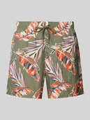 Kąpielówki męskie - Spodenki kąpielowe z wzorem na całej powierzchni - miniaturka - grafika 1