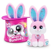Maskotki i pluszaki - Zuru Pets Alive Magic Bunny Interaktywny Magiczny Królik Maskotka W Kapeluszu + Różdżka Różowy - miniaturka - grafika 1