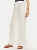 Spodnie damskie - Tommy Hilfiger Spodnie materiałowe UW0UW02950 Écru Regular Fit - miniaturka - grafika 1