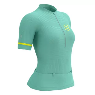 COMPRESSPORT Koszulka kompresyjna do biegania damska TRAIL POSTURAL SS TOP shell blue - Koszulki sportowe męskie - miniaturka - grafika 2