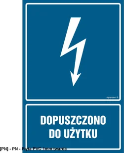 SIGNPROJECT HG017 - Dopuszczono do użytku 500x750 - Tablice BHP - miniaturka - grafika 1