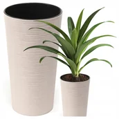 Donice - DONICZKA DONICA OGRODOWA BALKONOWA KWIETNI WYSOKA TAUPE + WKŁAD 36x19cm - miniaturka - grafika 1