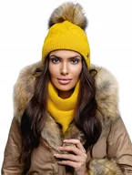 Czapki damskie - Polski Damski Komplet Czapka i Komin Szalik Woolk - miniaturka - grafika 1