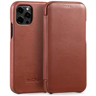 Etui i futerały do telefonów - moVear flipSide S - Skórzane etui do Apple iPhone 12 Pro / 12 (6.1") | Pokrowiec slim case, Skóra naturalna nappa (Brązowy) - miniaturka - grafika 1