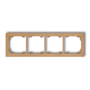 Poczwórna złota metaliczna ramka 8DR-4 DECO KARLIK - Klawisze i ramki - miniaturka - grafika 1
