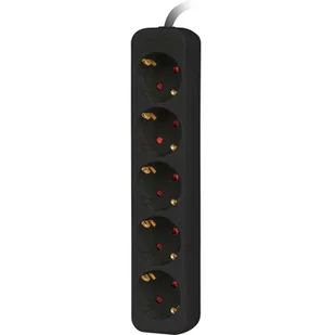 Listwa przedluzacz 1.5m 5X230v c PS0-05F-0150-BK - Listwy zasilające - miniaturka - grafika 1