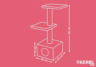 KERBL  Drapak dla kota Venus Sweet BEŻOWY, 85 cm - Drapaki dla kotów - miniaturka - grafika 2