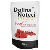 Mokra karma dla psów - Dolina Noteci Premium Pure Saszetka Wołowina Z Ryżem Brązowym 500 G - miniaturka - grafika 1