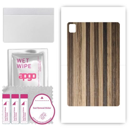 folia naklejka skórka strukturalna na TYŁ do Nokia T21 - Drewno Paski Mix - apgo SKINS