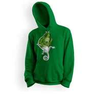 Bluzy dla dziewczynek - Bluza dziecięca z kapturem kameleon-104 - miniaturka - grafika 1