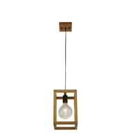Lampy sufitowe - Square lampa wisząca 1-punktowa drewno/czarna 54741-1NA - miniaturka - grafika 1