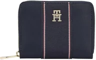 Portfele - TOMMY HILFIGER Damski portfel POPPY MED ZA AW0AW17268 Zip Around Wallet, NIEBIESKI (Space Blue Corp), OS, Niebieski (Space Blue Corp), OS - miniaturka - grafika 1