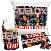 Czekolada - Zestaw ROBLOX Kubek + Poduszka + Czekolada + Imię Prezent Nadruk - miniaturka - grafika 1
