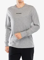 Bluzy sportowe męskie - Bluza bez kaptura Salomon Logo Perf L/S Tee - heather - miniaturka - grafika 1