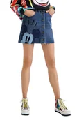 Spódnice - Spódnica damska Desigual Mickey jeansowa mini-XS - DESIGUAL - miniaturka - grafika 1