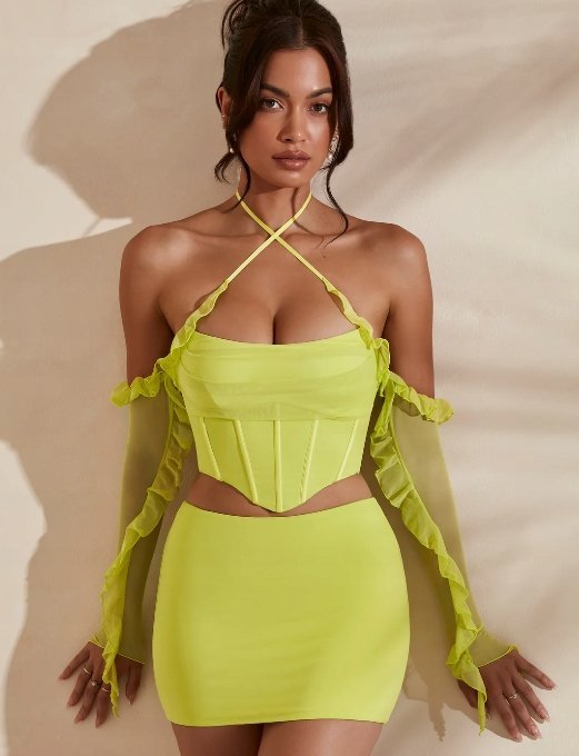 OH POLLY SPÓDNICA MINI GŁADKA ZIELONA 38 0A3D3_A* T3A