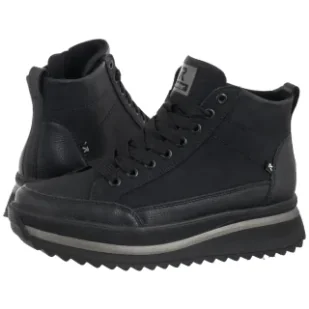 Botki Czarne W3871-00 Black (RI312-b) Rieker - Botki damskie - miniaturka - grafika 1