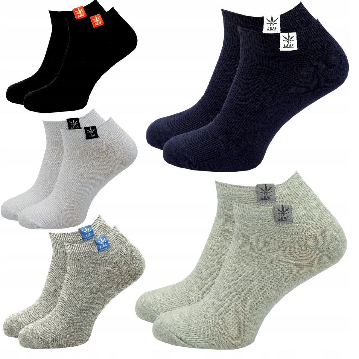 5x NIEUCISKOWE SKARPETY MĘSKIE BAWEŁNIANE STOPKI BEZUCISKOWE ZESTAW 44-46