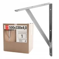 Meble modułowe i akcesoria - Wspornik półki wzmacniany stalowy 500x330x4mm loft do półek podpórka uchwyt - miniaturka - grafika 1