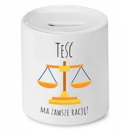 Skarbonki - SKARBONKA DLA TEŚCIA MA ZAWSZE RACJĘ PREZENT z Nadrukiem ze Zdjęciem - miniaturka - grafika 1