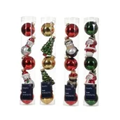 Bombki - Bombki szklane mix 4 rodzajów czerwone - miniaturka - grafika 1