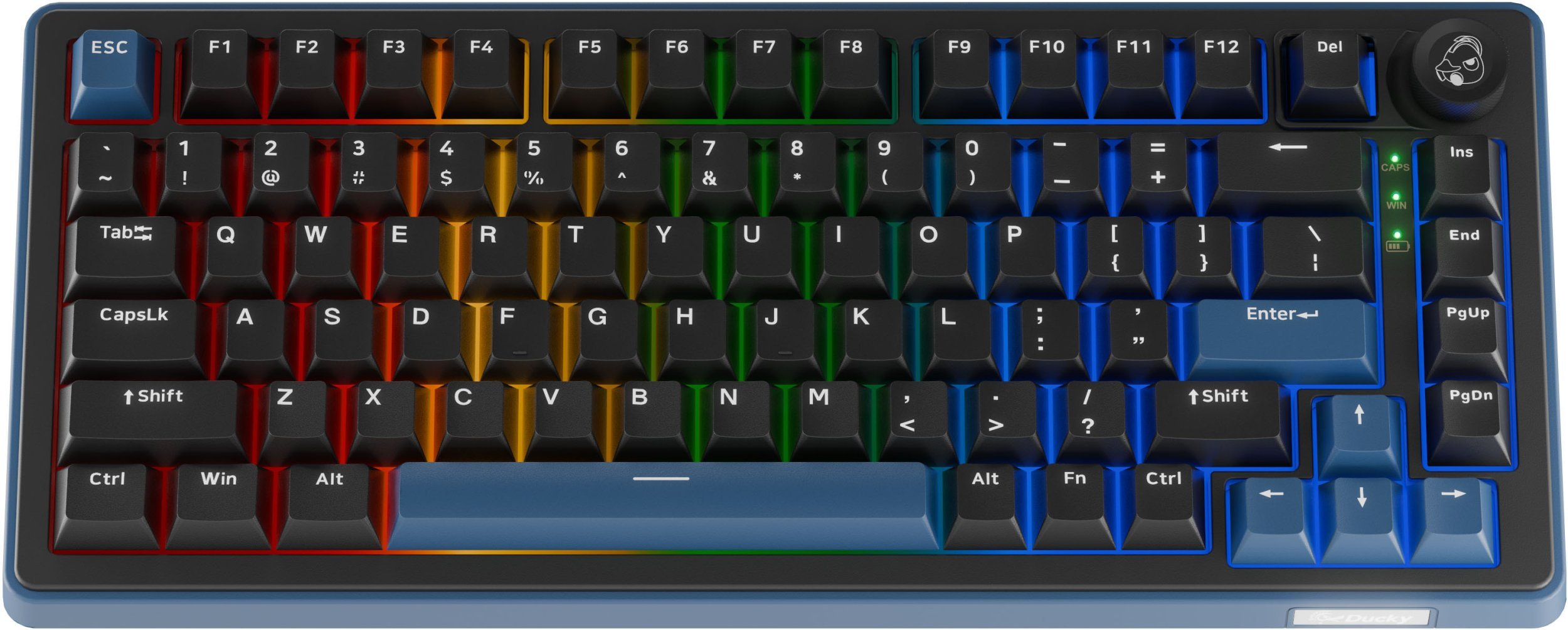 Ducky OK-M 75 gamingowa, 75%, Hot-Swap, RGB KTT Wine Red Switches DKOKM2583-KWUSPDCOCH1