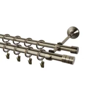 Karnisze - Karnisz Forio 240 cm podwójny antyczne złoto 19/16 mm Inspire - miniaturka - grafika 1