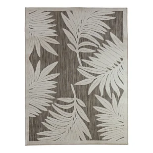 FLOKO Dywan zewnętrzny Bella liście brązowy 80 x 140 cm - Dywany zewnętrzne - miniaturka - grafika 1